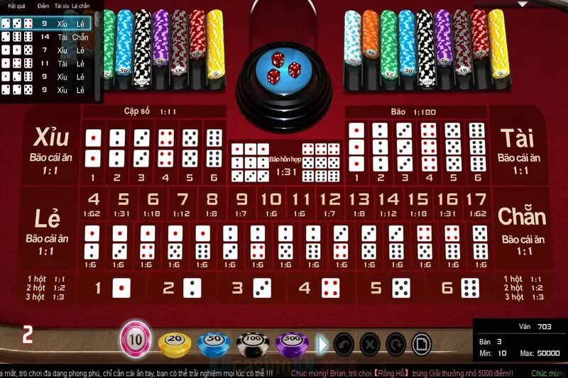 Sử dụng chiến thuật cược ba con